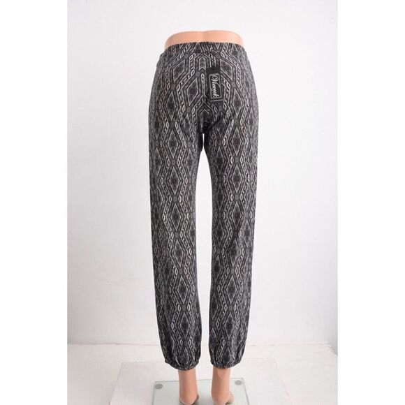 Viereck Womens Joggers Black Hannity Indeed Stretch Pants L Large geometric NWT - Picture 4 of 6